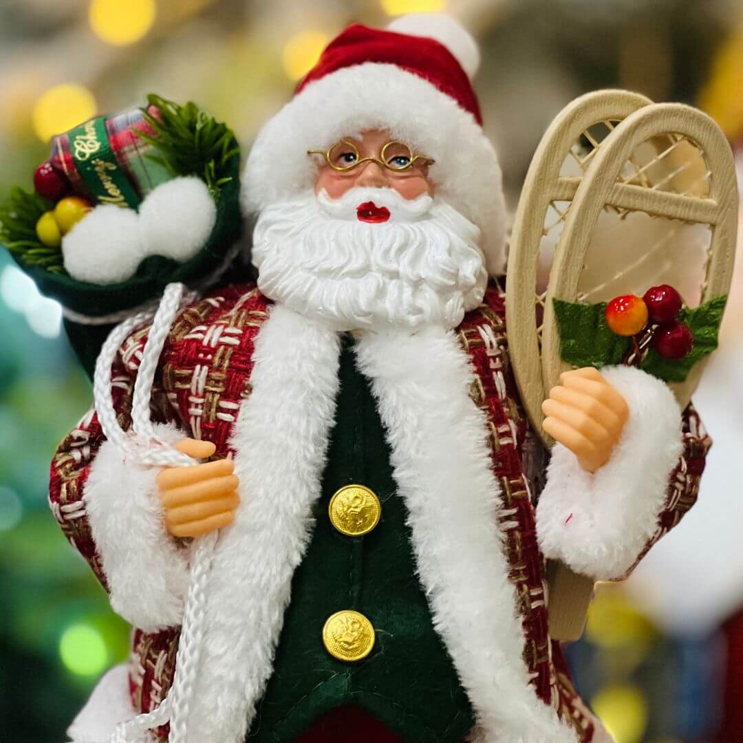Papai Noel Com Raquetes - 30cm