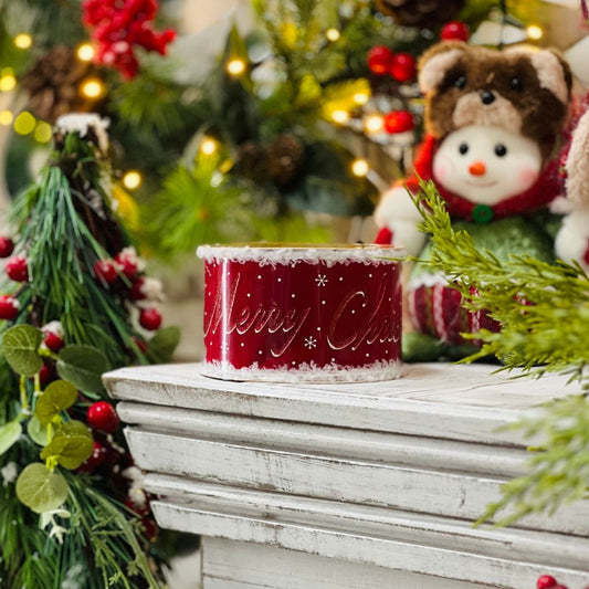 Fita Natalina Merry Christmas - 6,3cmx9,14m