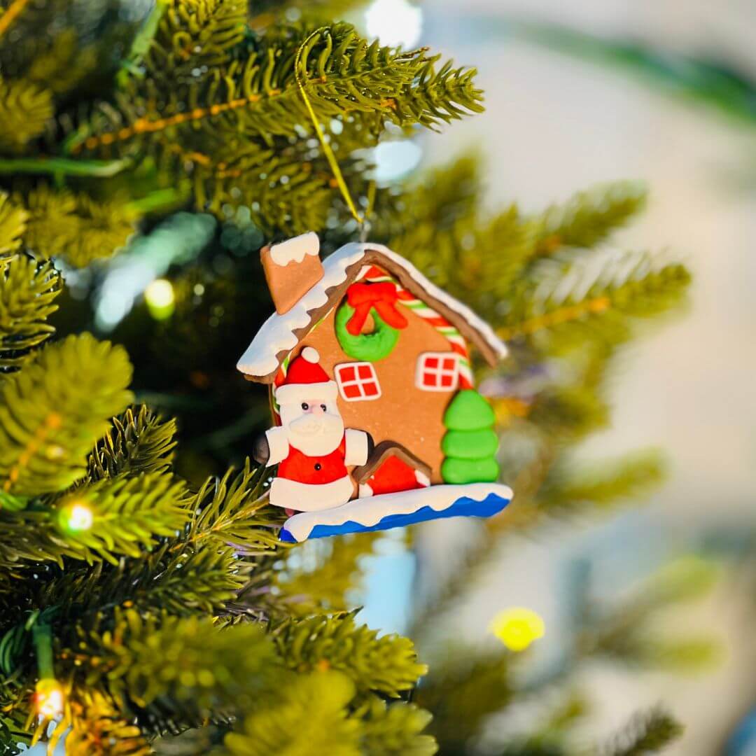 Enfeite Para Árvore  - Casinha Papai Noel 7,5x8cm