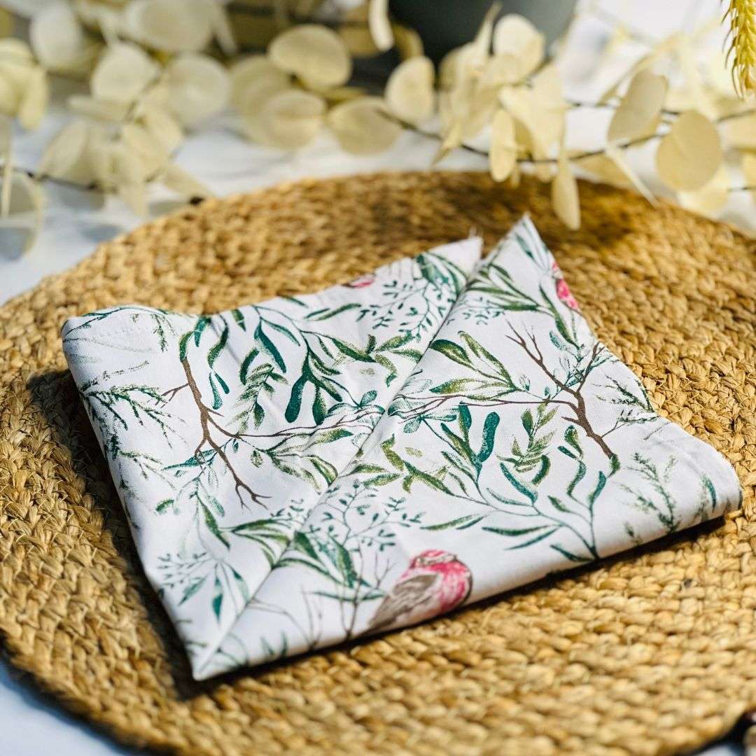 Kit 4 Guardanapos Home Pássaros - 40x40cm