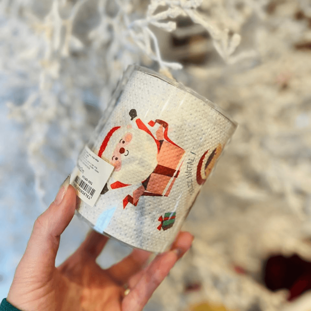 Papel Higiênico Figuras Natalinas Folha Dupla – 10cm x 20m