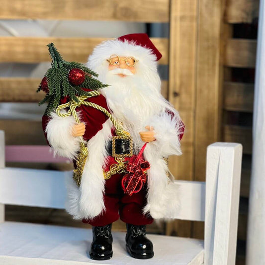 Papai Noel Clássico em Pé – 30cm