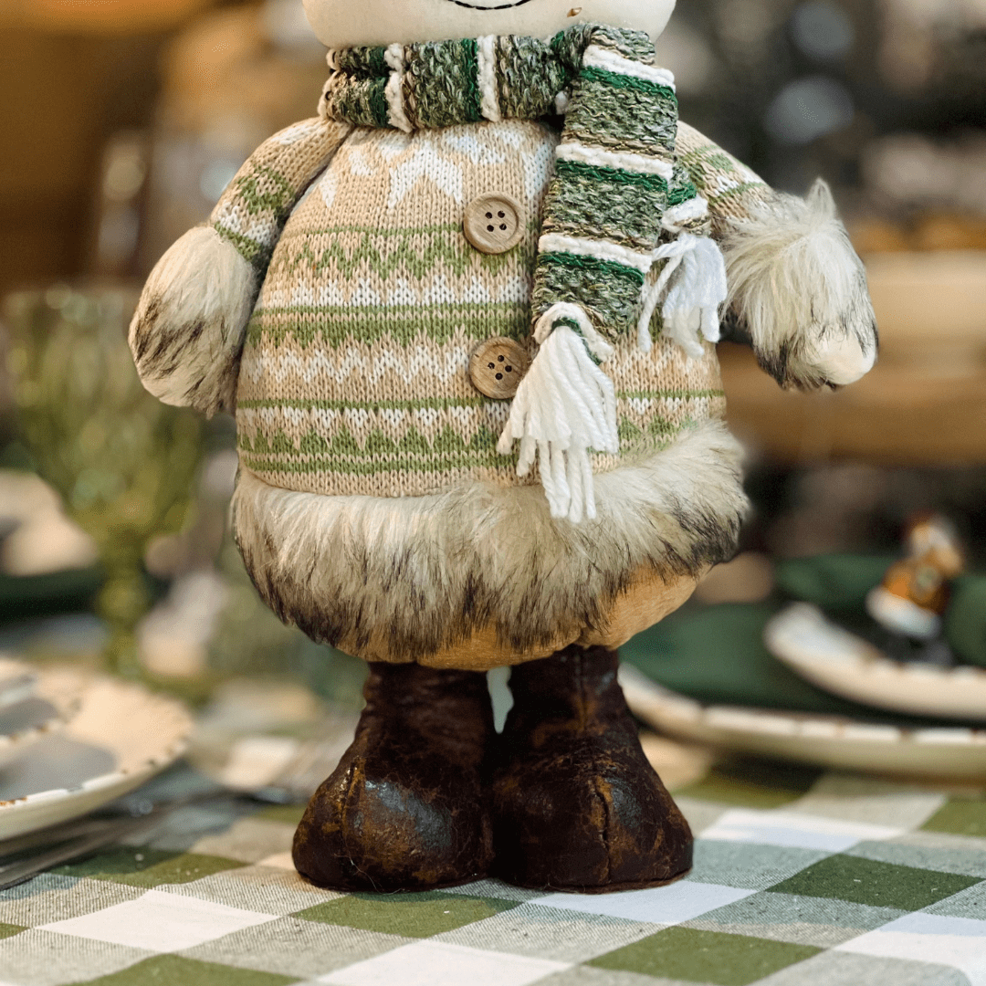 Boneco de Neve Natalino Verde 38cm