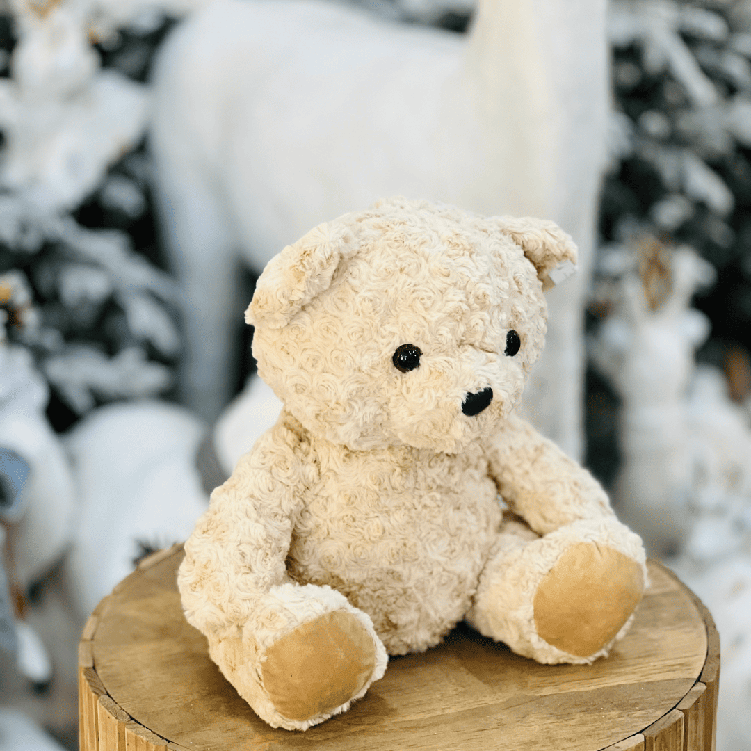 Urso de Pelucia Peludo Bege 35cm