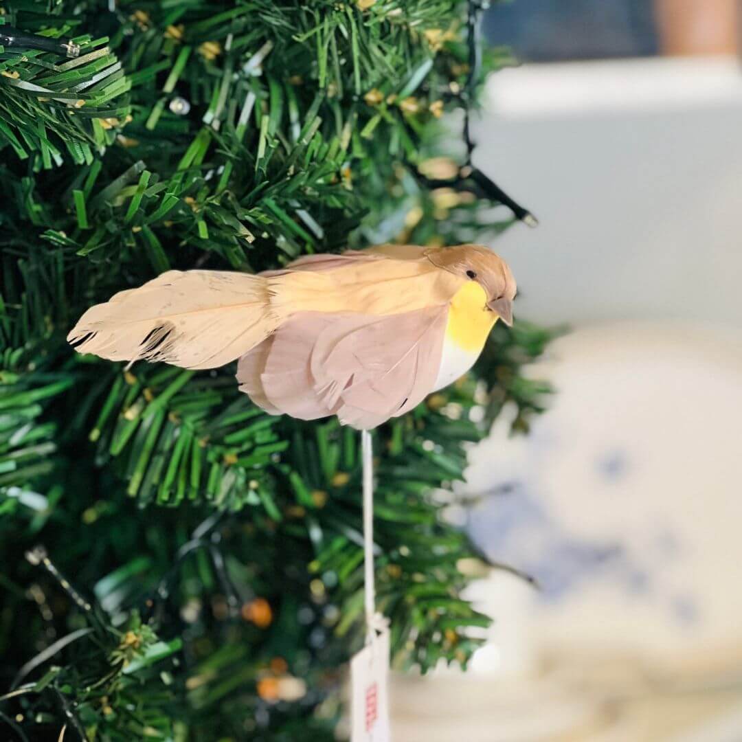 Pássaro Decorativo Marrom – 6cm