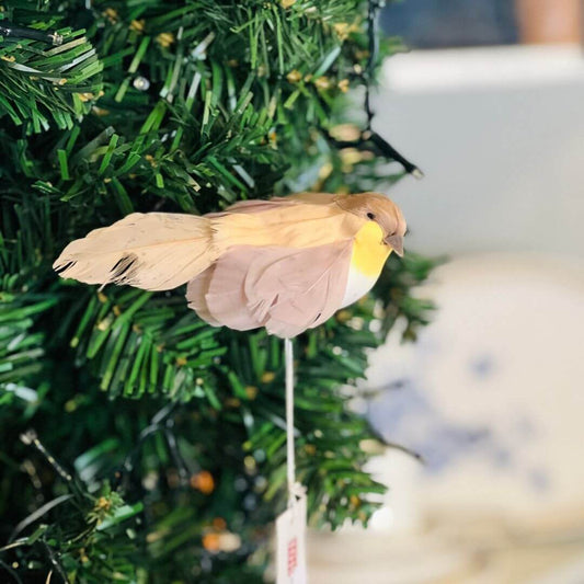 Pássaro Decorativo Marrom – 6cm
