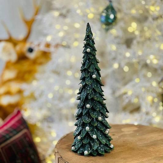 Árvore Decorativa de Natal com Pérolas – 38cm