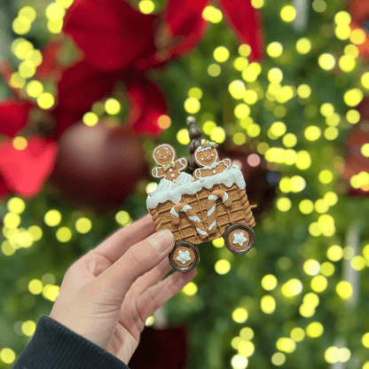 Trem Natalino Gingerbread de Resina 9,7cm