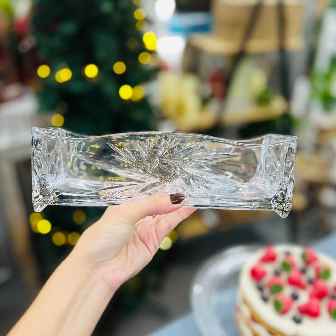 Porta Talher de Cristal Prima - 27x8x9cm