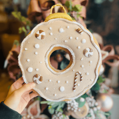 Donut Natalino para Pendurar 29x25cm