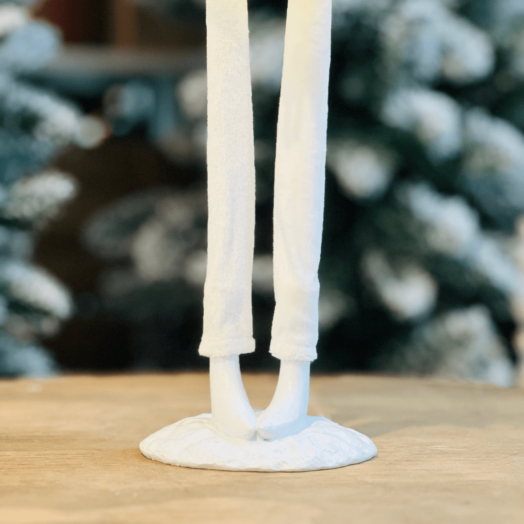 Fada Natalina Em Pé Branca Com Led 53cm