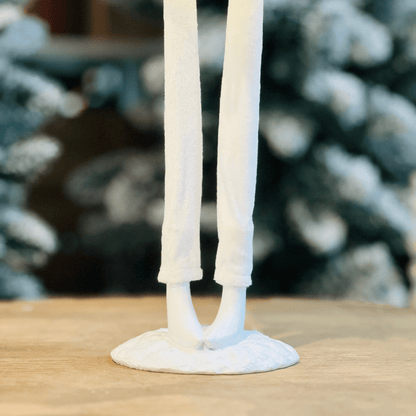 Fada Natalina Em Pé Branca Com Led 53cm