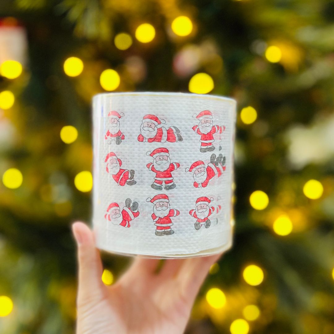 Papel Higiênico de Natal Decorativo - 30mtsx10cm