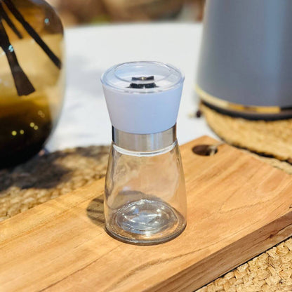 Moedor de Tempero Vidro Com Tampa Branca - 170ml