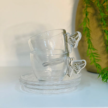 Conjunto 4 Xícaras de Chá Com Pires Bee - 200ml