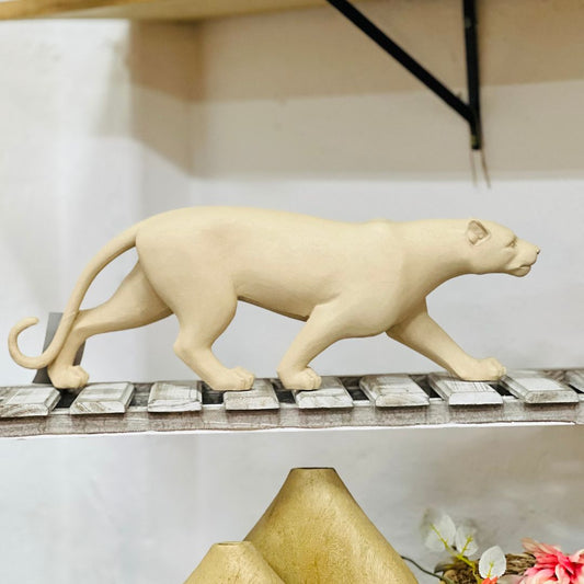 Escultura Leopardo Em Poliresina - 45cm