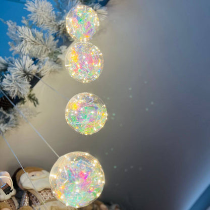 Cordão LED com 5 Bolas Transparentes – 15cm