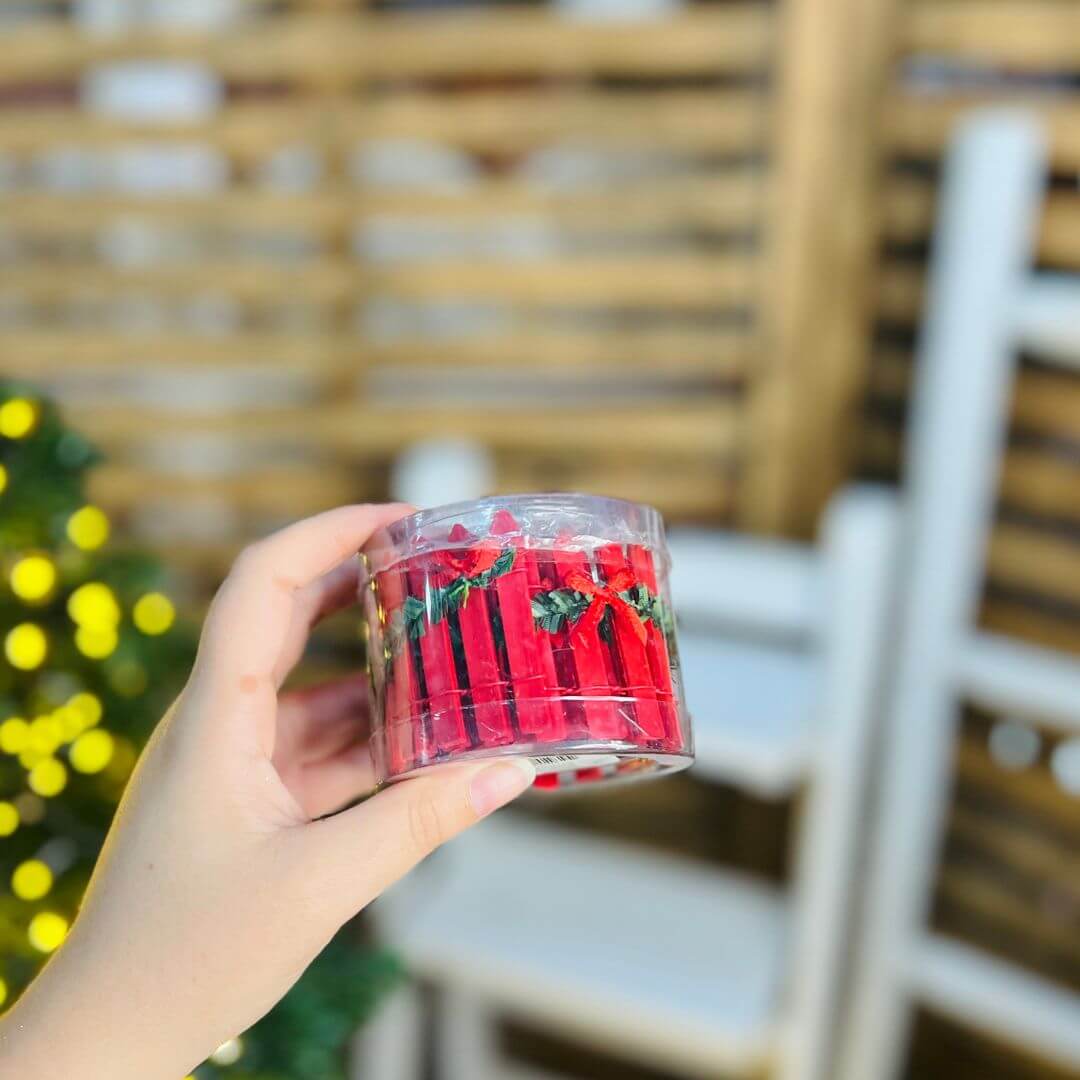 Mini Cercado Natalino Vermelho – 5cm