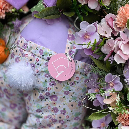 Guirlanda de Páscoa Perninha Floral Lilás - 60cm