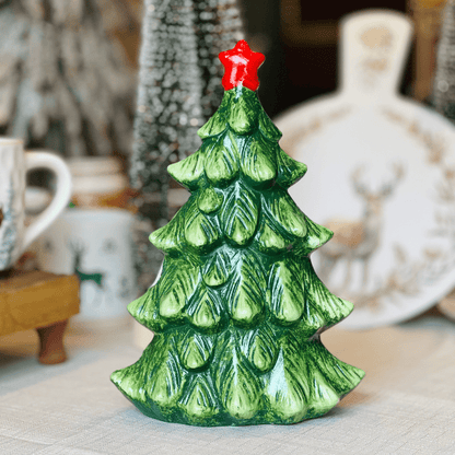 Árvore Com Papai Noel Com Led de Resina 16,8x9,7x24cm