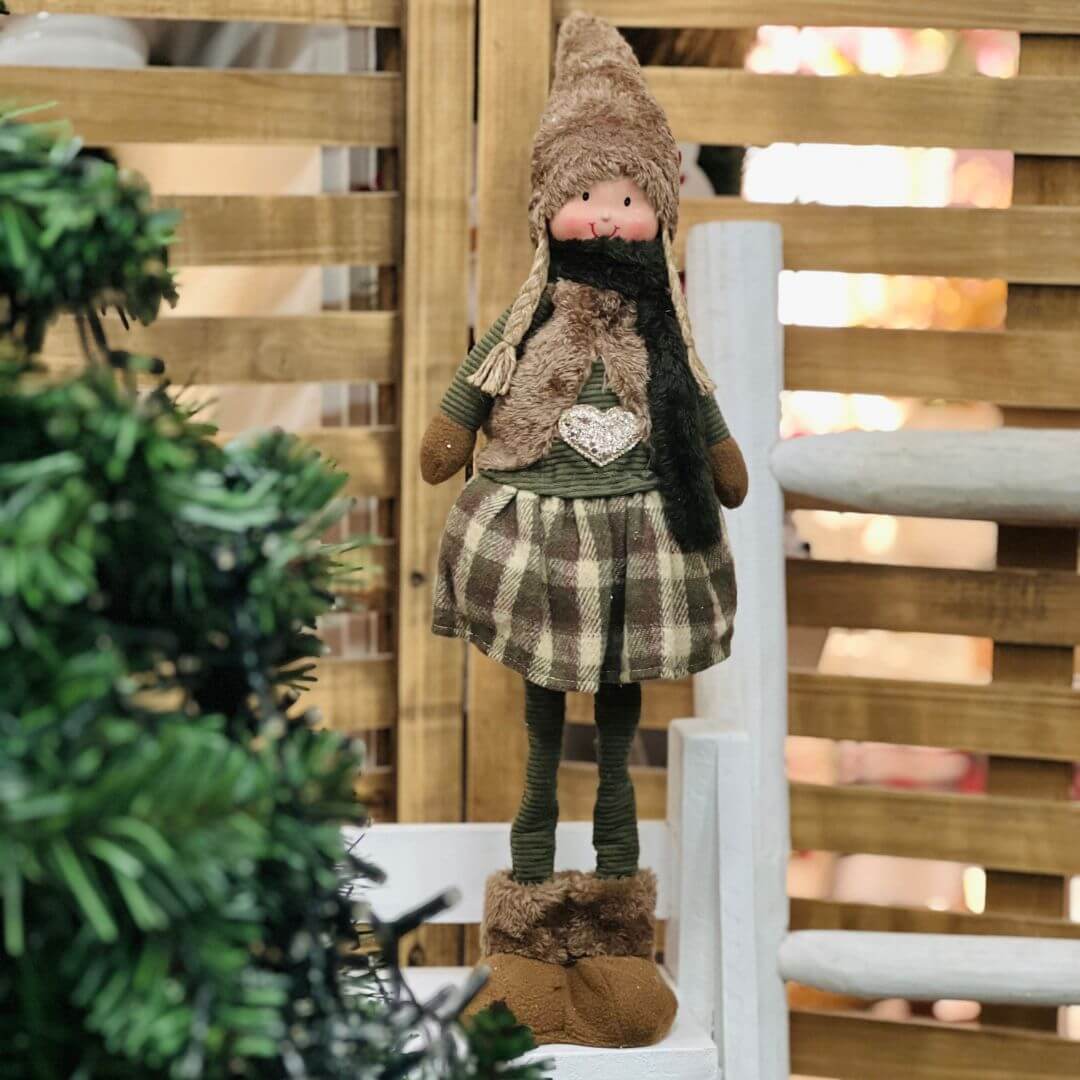 Boneca Natal Menina em Pé – 67cm