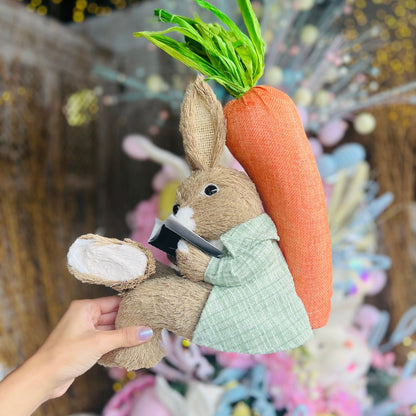 Coelho Sentado com Livro - 32cm