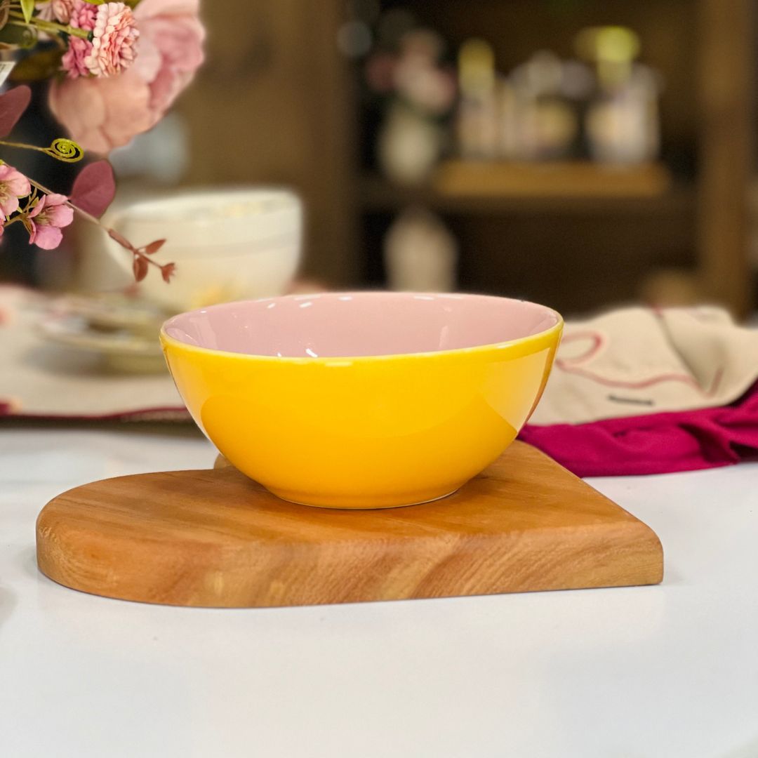 Bowl Rosa e Amarelo 16cm - 600ml