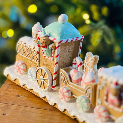 Enfeite Decorativo Trem Ginger - 17x47cm