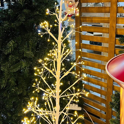 Árvore LED com 384 Luzes Quentes Branca – 130cm Bivolt