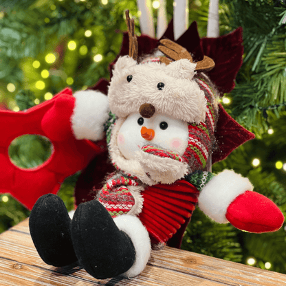 Boneco de Neve Natalino Mola para Pendurar 63cm