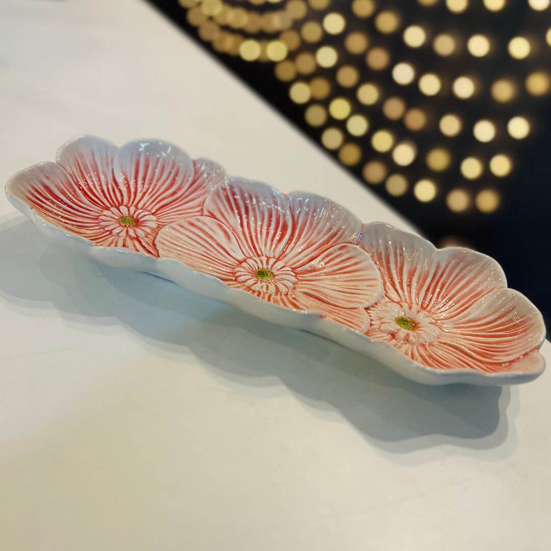 Travessa Flor Decorativa de Parede Rosa – 13cm
