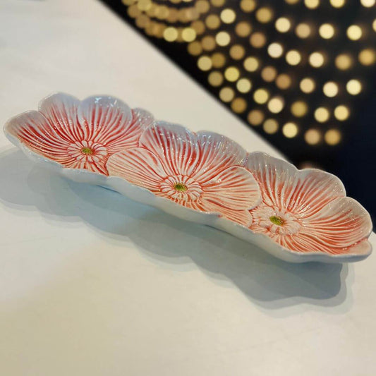 Travessa Flor Decorativa de Parede Rosa – 13cm