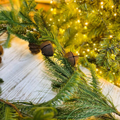 Galhos Decorativos Grandes com Folhas e Pinhas  – 1,52m