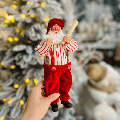 Papai Noel Colecionável Jogador de Basebol 30cm