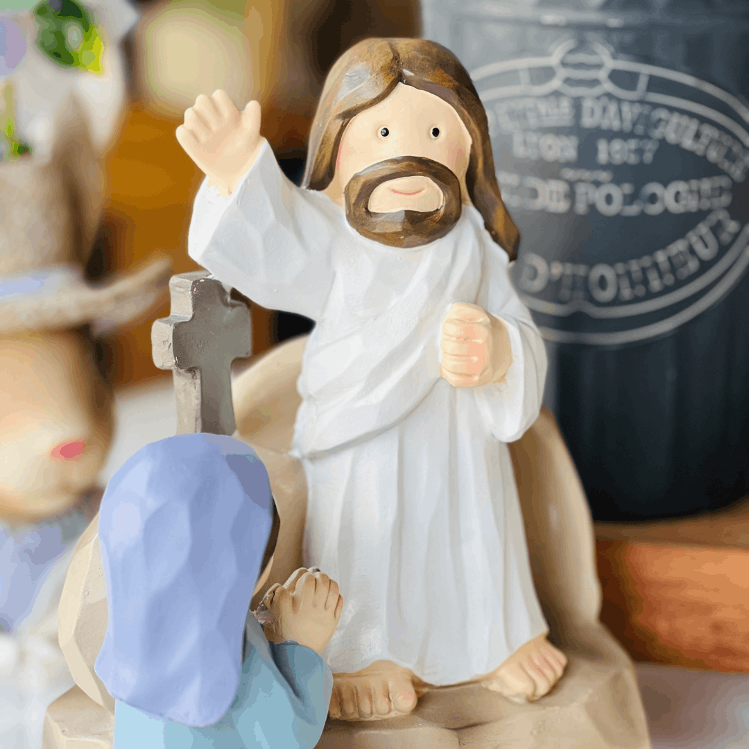 Cenário Decorativo Jesus de Resina 25x20,5cm