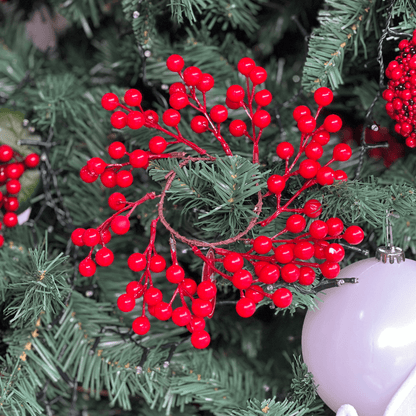 Galho Mini Guirlanda de Berries Vermelho 25cm