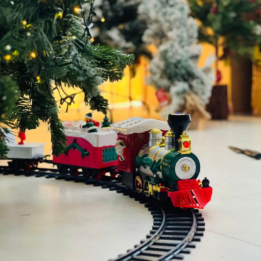 Trem Decorativo Natalino Musical com Boneco, Movimento