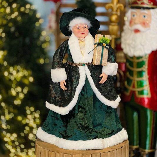 MAMÃE NOEL NATAL EM PÉ VERDE - 60CM