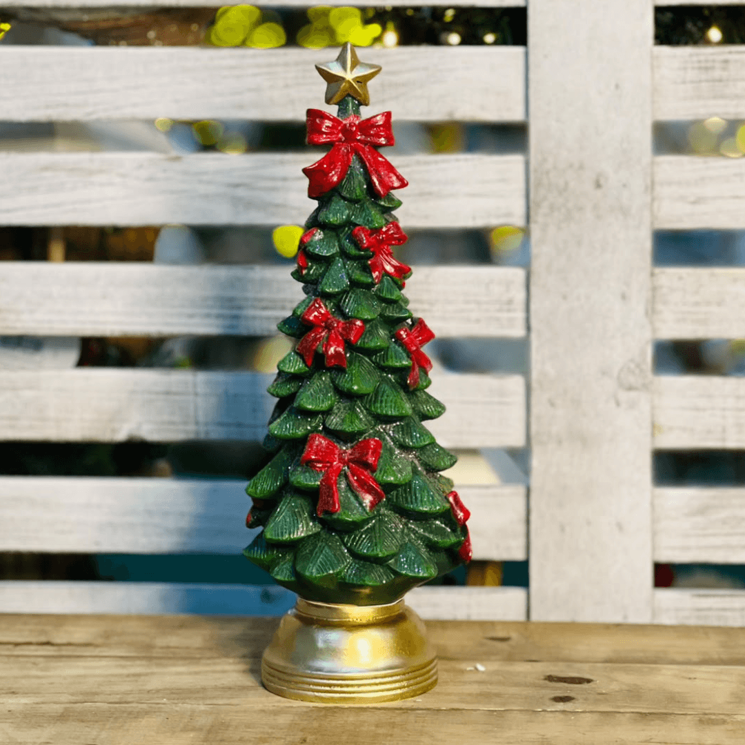 Arvore Com Laços e Ponteira -35 Cm