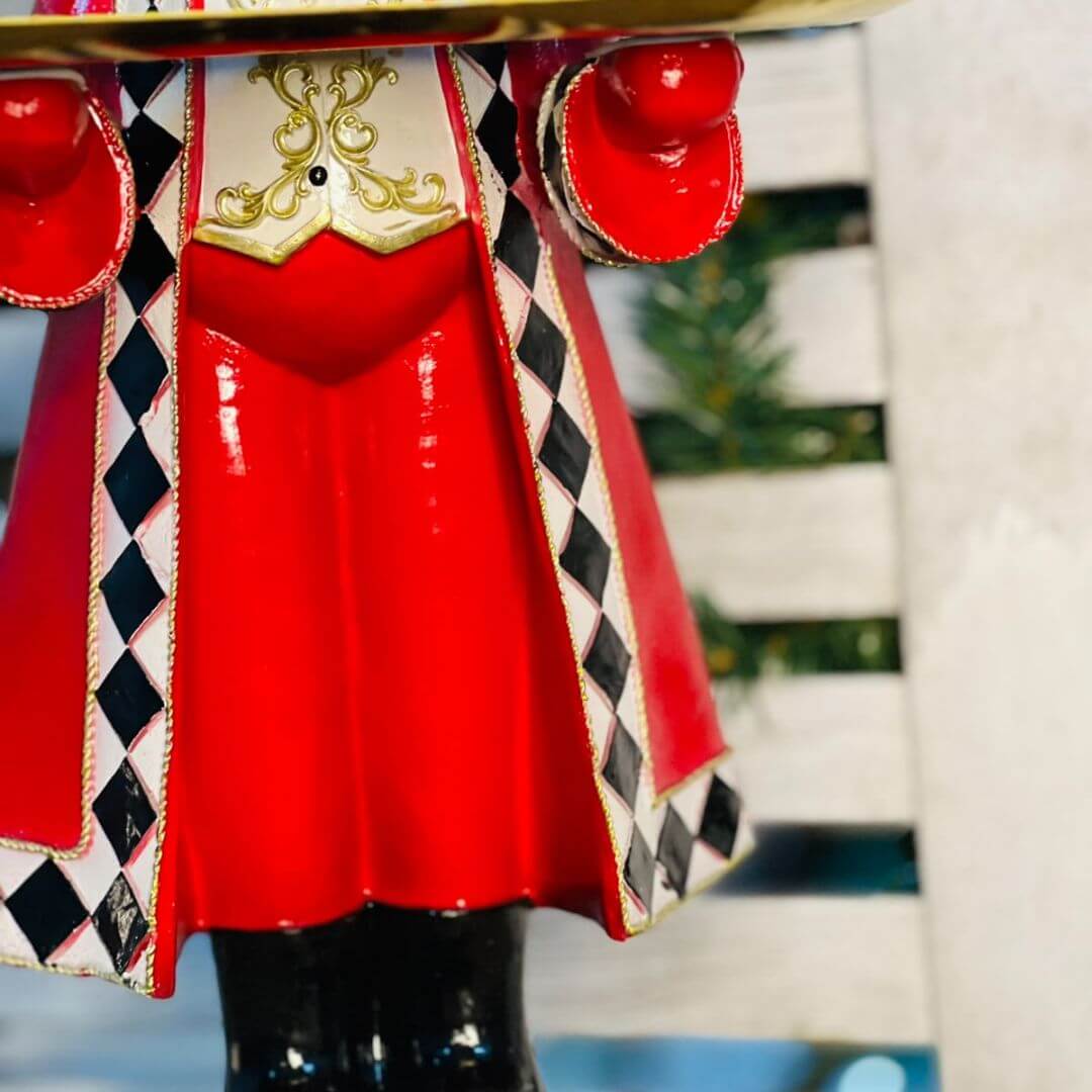 Papai Noel Com Bandeja Resina - Alt 50 Cm