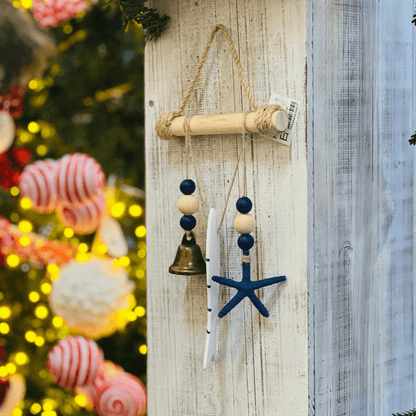 Pendente Peixe Natal Náutico de Madeira 27x14cm