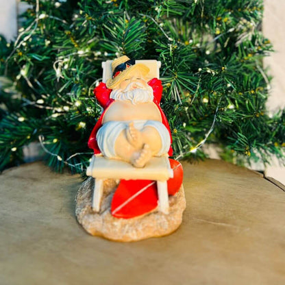 Resina Natal Papai Noel na Praia