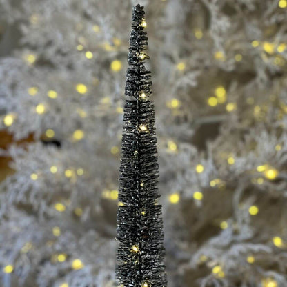 Enfeite Árvore Verde com Neve e 16 LEDs – 50cm