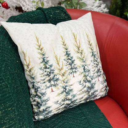 Capa de Almofada Luxor Natal Pinheiros – 50x50cm