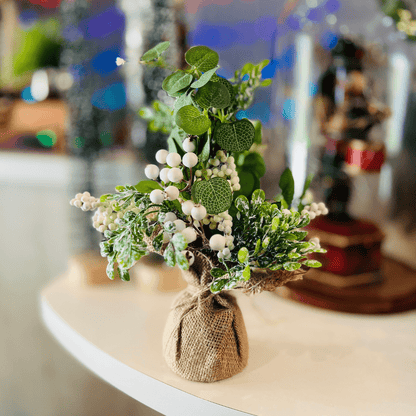 Mini Árvore Natalina Berries Brancas 40cm