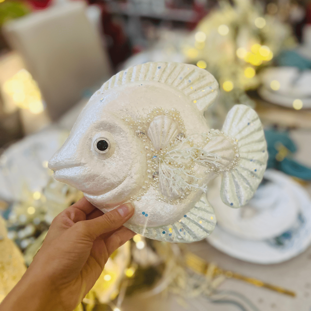 Peixe Decorativo Natal Náutico 20x20x7cm