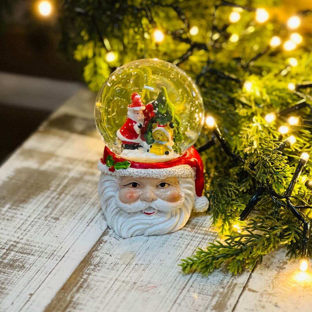 Globo de Neve com Papai Noel em Resina – 9cm