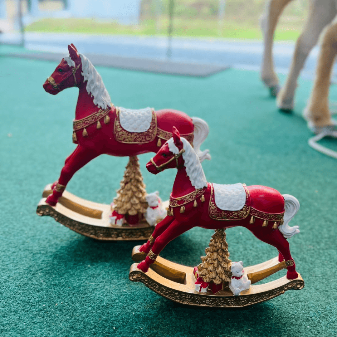 Cavalo Decorativo de Balanço com Crina – 13,5cm