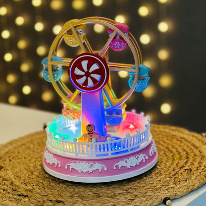Roda Gigante Candy com LED e Movimento Colorida – 24 cm