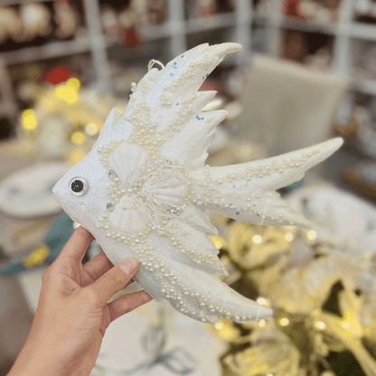 Peixe Decorativo Natal Náutico 28x26x8cm